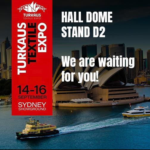 We will be at the Turkaus Textile Fair which will take place in Australia on 14-16 September!